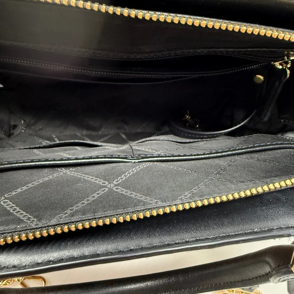 Michael Kors Hope Satchel Bag Brown Leopard Tiger Haircalf Leather Mob Wife